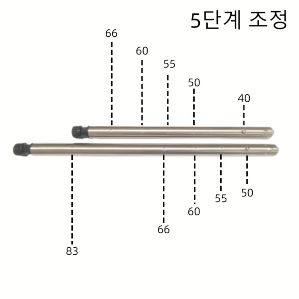 5-Gear Telescopic IGT Table Leg Camping Height Adjustable 40-50-55-60-66 Leg 304 Stainless Steel Camping Table Leg for IGT Frame - Image 3