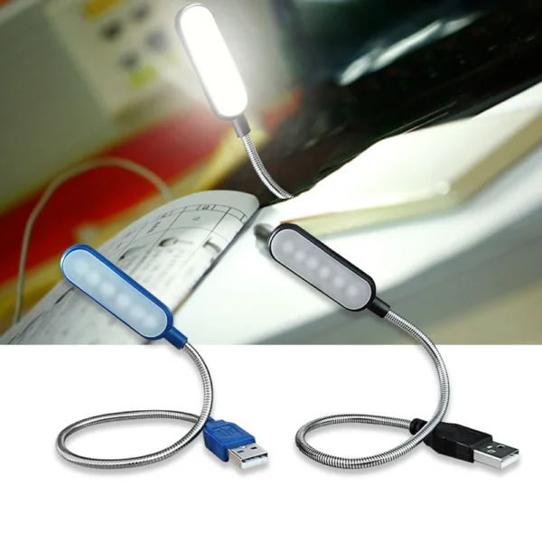 Portable USB LED Mini Book Light Reading Light Table Lamp Flexible 6leds USB Lamp for Power Bank Laptop Notebook PC Computer - Image 2