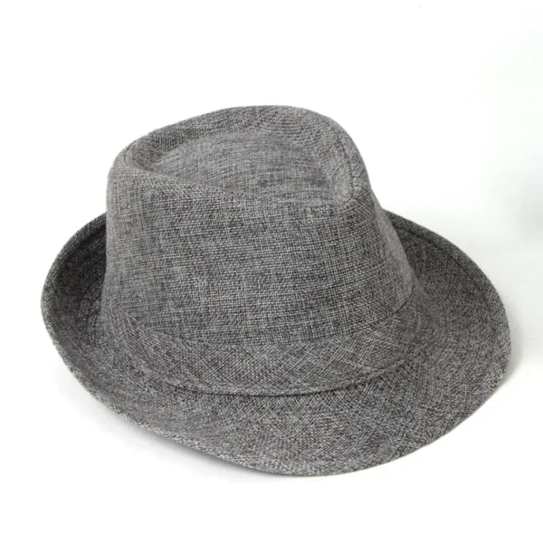 Men's Hats Fedoras Imitation Linen Top Jazz  Hat Adult Bowler Hats Classic Version Chapeau Hats - Image 6