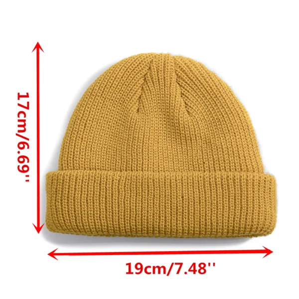 Hot Sale Daily Fisherman Beanie Hat Unisex Sailor Style Autumn Beanie Ribbed Knitted Hats For Men Women Short Melon Winter Hat - Image 6