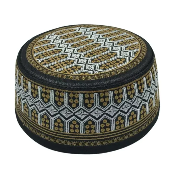 New Muslim Men Prayer Hats Cotton Embroidery Leisure Saudi Arabia Islamic Hat muslim turban Jewish Cap Men Headscarf Clothing - Image 4