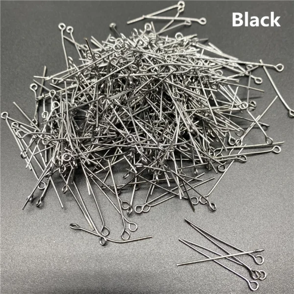 100-200pcs/Lot Eye Head Pins 15/20/25/30/35/40/45/50/60mm Eye Pins Findings For Diy Jewelry Making Jewelry Accessories Supplies - Image 2