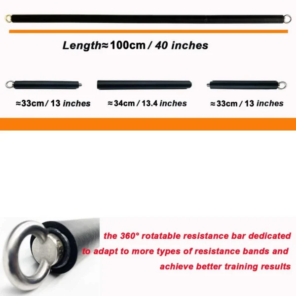 Workout Bar Fitness Resistance Bands Set Pilates Yoga Pull Rope Exercise Training Expander Gym Equipment for Home Bodybuilding - Image 4