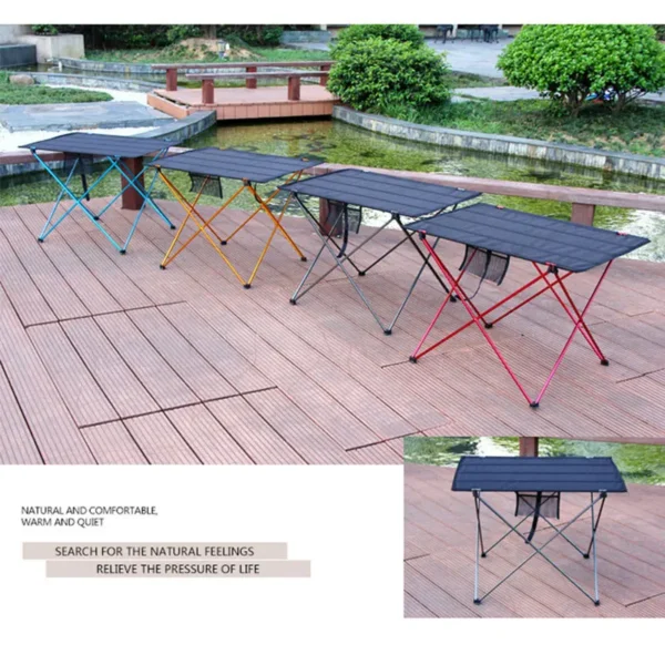 Portable Foldable Table Camping Outdoor Furniture Computer Bed Tables Picnic 6061 Aluminium Alloy Ultra Light Folding Desk - Image 4