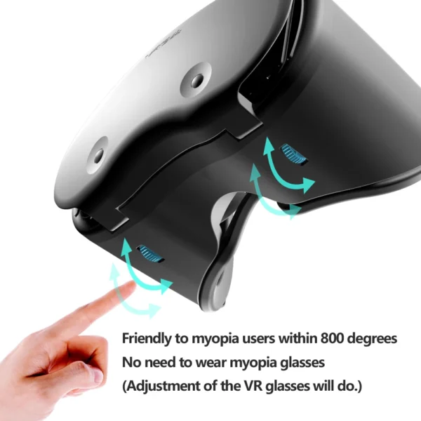 3D Virtual Reality VR Glasses For iPhone Android Smartphone Cell Mobile Phone Helmet Headset Wirth Real With Controller Lenses - Image 5