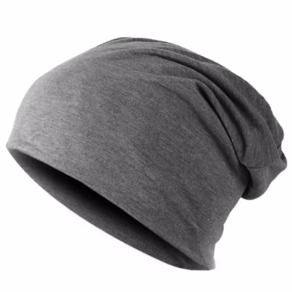 New Solid Color Baggy Slouchy Beanies Hat For Man Male Autumn Spring Hip Hop Soft Ear Warmer Skullcaps Outdoor Windproof Bonnet - Image 5