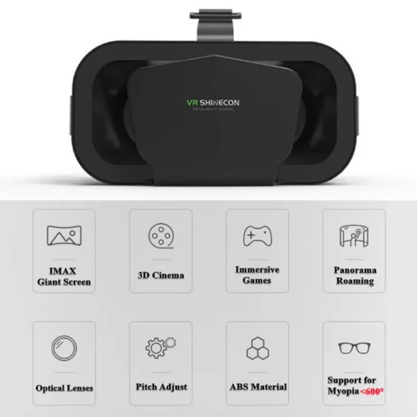 3D Virtual Reality VR Glasses For Phone Mobile Smartphones 7 Inch Headset Helmet With Controllers Game Wirth Real Viar Goggles - Image 3