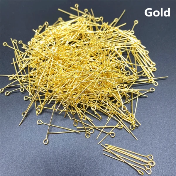 100-200pcs/Lot Eye Head Pins 15/20/25/30/35/40/45/50/60mm Eye Pins Findings For Diy Jewelry Making Jewelry Accessories Supplies - Image 5