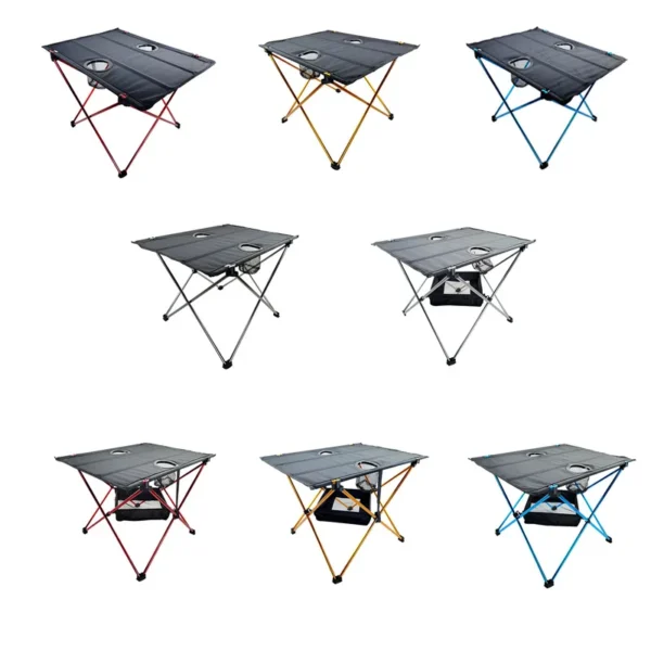 Lightweight Camping Table with Cup Holder & Aluminum Poles Portable Picnic Table Folding Camp Table for BBQ Hiking  Fishing - Image 5