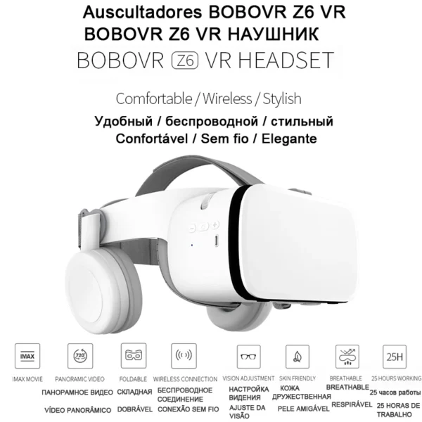 Bobo Bobovr Z6 Casque Helmet 3D VR Glasses Virtual Reality Bluetooth Headset For Smartphone Smart Phone Goggles Viar Binoculars - Image 2