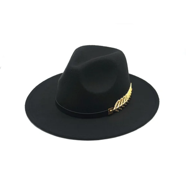 Men Fedora Hats Special Felt Hatwith Belt Women Vintage Trilby Caps Wool Fedora Warm Jazz Hat Chapeau Femme feutre Panaman hat - Image 6