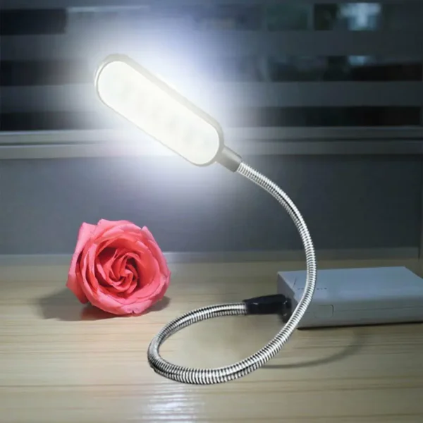 Mini 4 LED Book Lamp Portable USB Reading Night Lamp White/Warm Color Table Desk Lamp For Laptop Power Bank Notebook PC Computer - Image 5