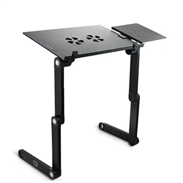 Aluminum Alloy Laptop Table Folding Notebook Desktop Stand With Cooling Fan Dual Fans Bed Laptop Tray Desk Bed Office Study Desk - Image 2