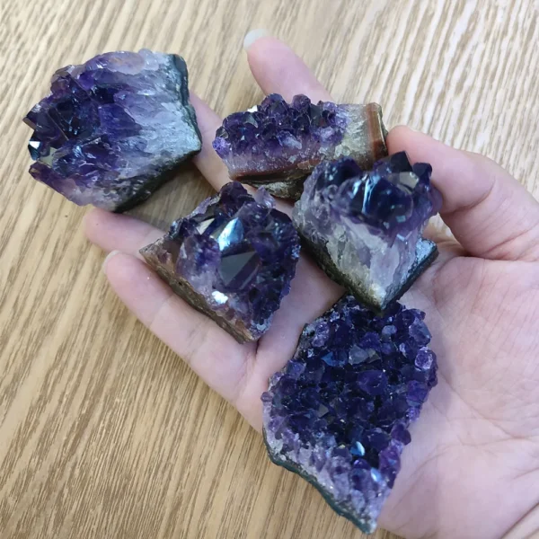 10-70g 30-50mm Amethyst Geode Natural Crystal Quartz Stone Wand Point Energy Healing Mineral Stone Rock Home Decor Geode - Image 5