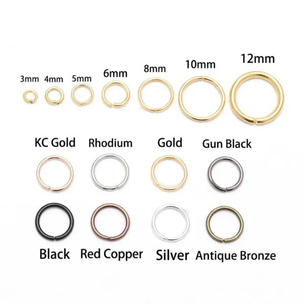 50-200pcs/lot 3-20mm Open Jump Rings Rose Gold Loops Split Rings Connectors for DIY Jewelry Making Findings Diy Accessories - Image 3