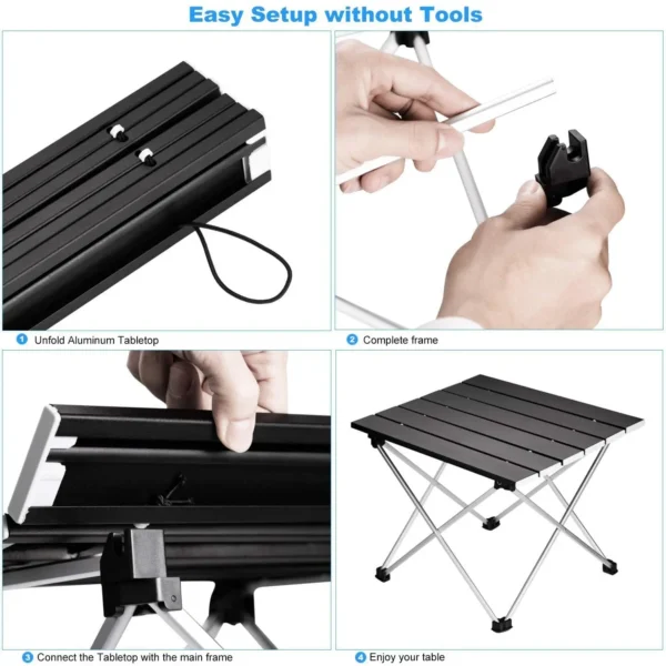 Ultralight Portable Folding Camping Table Foldable Outdoor Dinner Desk High Strength Aluminum Alloy For Garden Party Picnic BBQ - Image 4