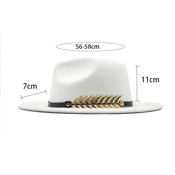 Men Fedora Hats Special Felt Hatwith Belt Women Vintage Trilby Caps Wool Fedora Warm Jazz Hat Chapeau Femme feutre Panaman hat - Image 2