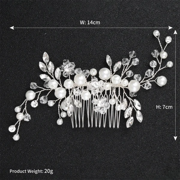 Miallo Fashion Bridal Headpiece Handmade Crystal Pearls Hair Combs Clips Wedding Jewelry Hair Accessories Ornaments Headpieces - Image 4