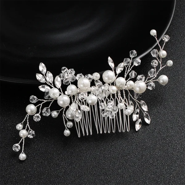 Miallo Fashion Bridal Headpiece Handmade Crystal Pearls Hair Combs Clips Wedding Jewelry Hair Accessories Ornaments Headpieces - Image 6