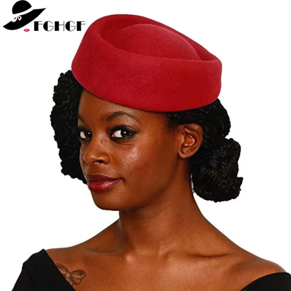 Wool Air Hostesses Pillbox Hat Millinery Making Fascinater Base Stewardess Oval Retro Cocktail Party Wedding Church Hats - Image 2