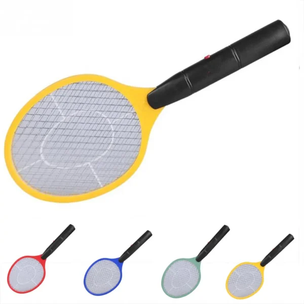 Summer Triple Nets House Attery Power Electric Fly Swatter Electric Pest Repeller Bug Zapper Racket Wireless Long Handle - Image 2