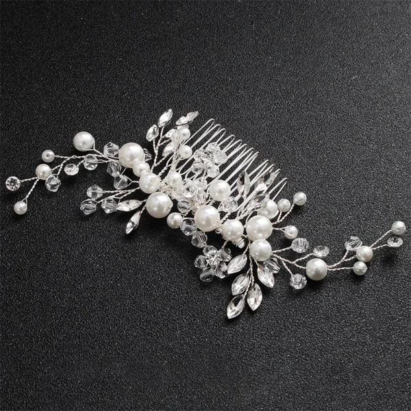 Miallo Fashion Bridal Headpiece Handmade Crystal Pearls Hair Combs Clips Wedding Jewelry Hair Accessories Ornaments Headpieces - Image 5