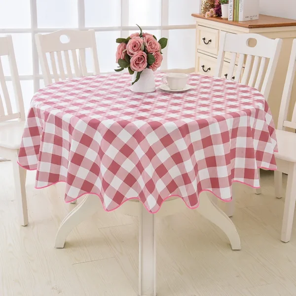 PVC Waterproof Table Cloth Round Tablecloth Nappe Table Cover Party Wedding Table Cloth for Home Kitchen Tablecloth Mantel - Image 5