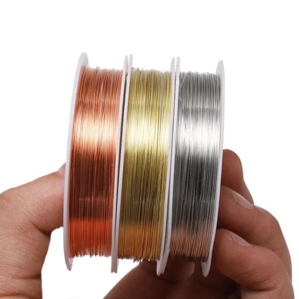 1 Roll 0.2/0.3/0.4/0.5/0.6/0.7/0.8/1mm Sturdy Copper Wire Beading Wire For Bracelet Necklace DIY Jewelry Making Accessories - Image 4