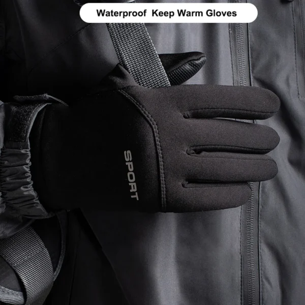 Winter Outdoor Sports Ski Gloves Windproof Waterproof Fleece Cold-Proof CyclingFinger Touchscreen Non-Slip Motorcycle Gloves - Image 3