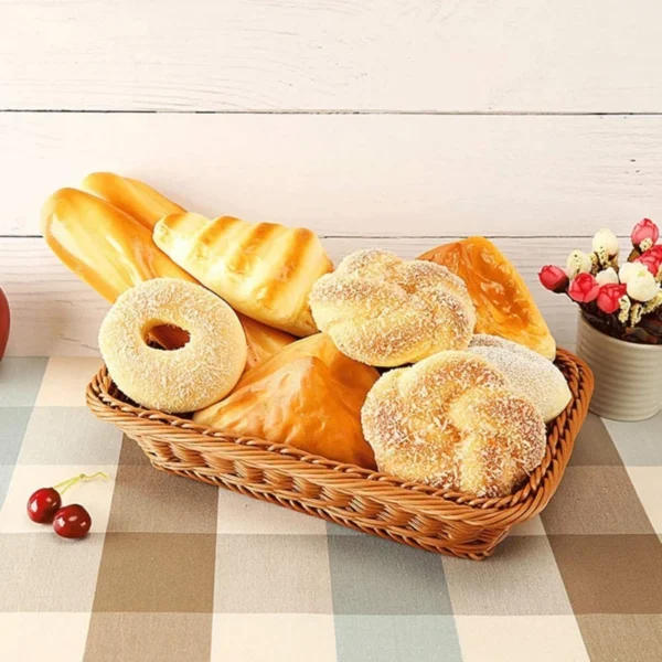 Nordic Hand-woven Storage Basket Wicker Rattan Fruit Basket Plant Food Bread Sundries Container Basket for Kitchen Organizer - Image 3