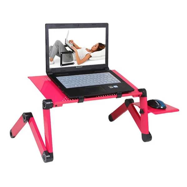 Adjustable Laptop Desk Stand Portable Aluminum Ergonomic Lapdesk For TV Bed Sofa PC Notebook Table Desk Stand With Mouse Pad - Image 5