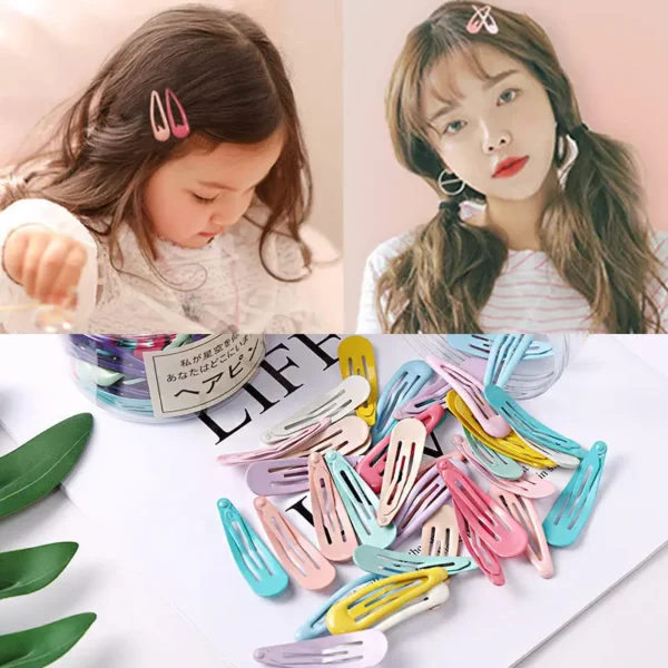 10/20/30/40 New Girls Cute Colorful Waterdrop Shape Hairpins Sweet Hair Clips Kids Barrettes Slid Clip Fashion Hair Accessories - Image 5