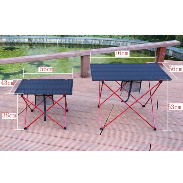 Portable Foldable Table Camping Outdoor Furniture Computer Bed Tables Picnic 6061 Aluminium Alloy Ultra Light Folding Desk - Image 6