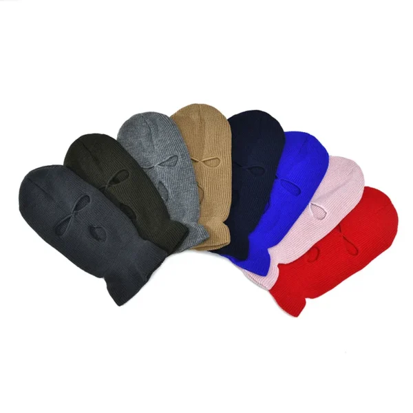 2022 New Full Face Cover Ski Mask Hat 3 Holes Balaclava Army Tactical CS Windproof Knit Beanies Bonnet Winter Warm Unisex Caps - Image 6