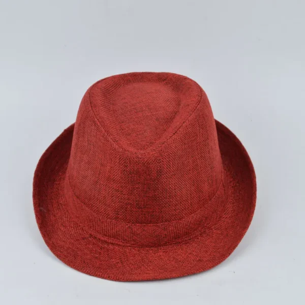 Men's Hats Fedoras Imitation Linen Top Jazz  Hat Adult Bowler Hats Classic Version Chapeau Hats - Image 3