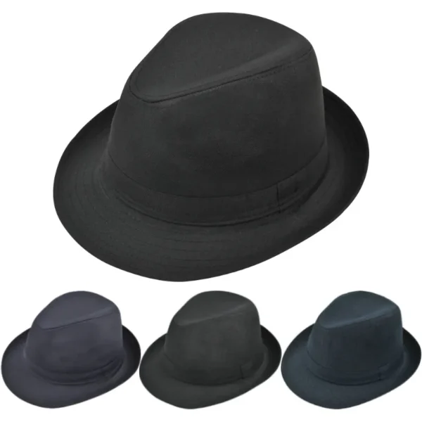 Autumn&Winter Hats For Men Fedoras Top Jazz Plaid Hat Adult Bowler Hats