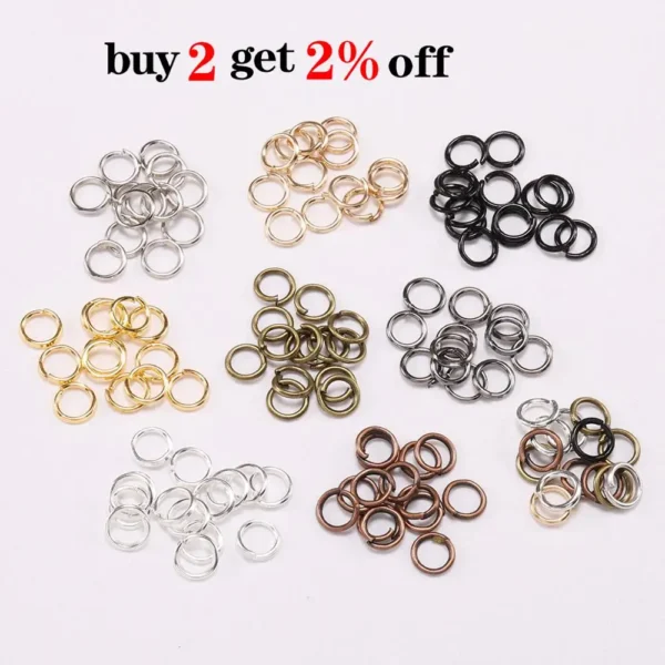 200pcs/lot 4-8 mm Jump Rings Split Rings Connectors For Diy Jewelry Finding Making Accessories Wholesale Supplies - Image 3