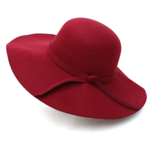 Felt Bowler Hawkins Felt Cap Wide Brim Ladies Trilby Feminino Hat Women Men Jazz Church Godfather Sombrero Caps Wool Fedora Hats - Image 2