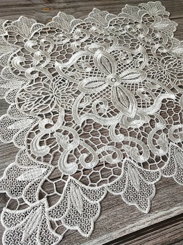 5Size Modern Lace White Water Soluble Embroidery Hollow Out Table Cloth Cover Flag Dining Tea Tablecloth Christmas Wedding Decor - Image 5