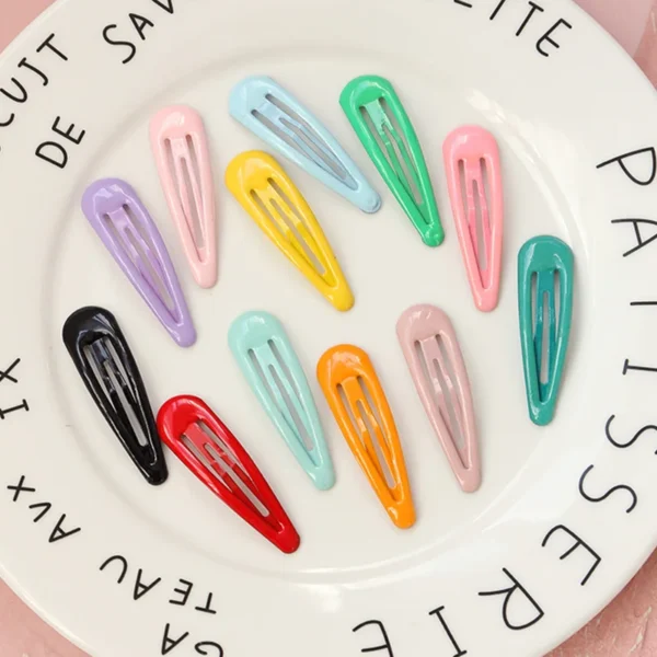 10/20/30/40 New Girls Cute Colorful Waterdrop Shape Hairpins Sweet Hair Clips Kids Barrettes Slid Clip Fashion Hair Accessories - Image 4