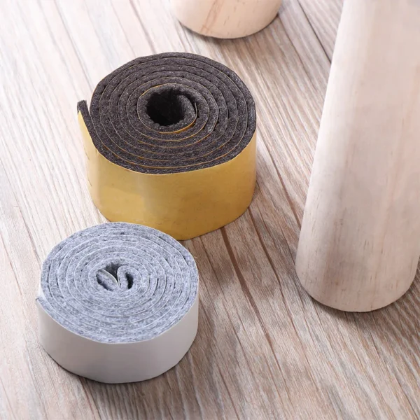 100CM/Roll Self-Adhesive Felt Furniture Leg Pad Anti-slip Mat Floor Protector Wear-resisting Table Chair Leg Sticky Back Bumper - Image 3