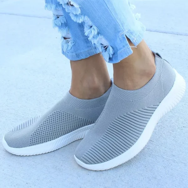 Women Flat Slip on White Shoes Woman Lightweight White Sneakers Summer Autumn Casual Chaussures Femme Basket Flats Shoes - Image 3