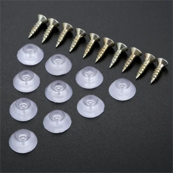 10pcs/lot Rubber Transparent Non-slip Chair Leg Caps Feet Pads Sofa Foot Covers Floor Furniture Legs Protector Pad with Screws - Image 5