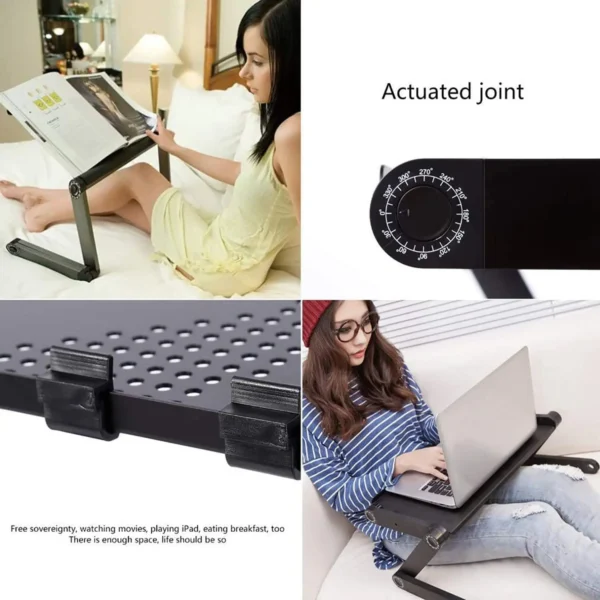 Laptop Stand Portable Notebook Computer Table Foldable PC Bed Sofa Desk Escritorio Adjustable Ergonomics Aluminum Alloy Shelf - Image 6