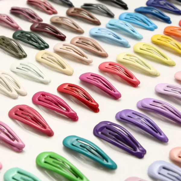 10/20/30/40 New Girls Cute Colorful Waterdrop Shape Hairpins Sweet Hair Clips Kids Barrettes Slid Clip Fashion Hair Accessories - Image 3