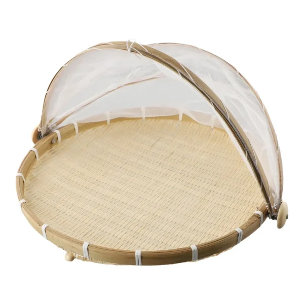 1pcs Woven Basket Anti-Mosquito Net Fruit And Vegetable Basket Dustpan Used As Insect-proof, Dust-proof Basket For Fruit Tools - Image 4