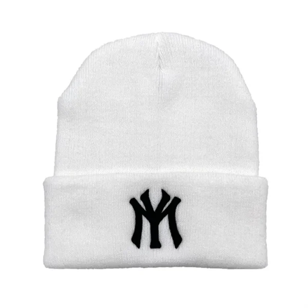 Unisex WY Letter Embroidery Beanie Warm Winter Hat for Men and Women - Image 4