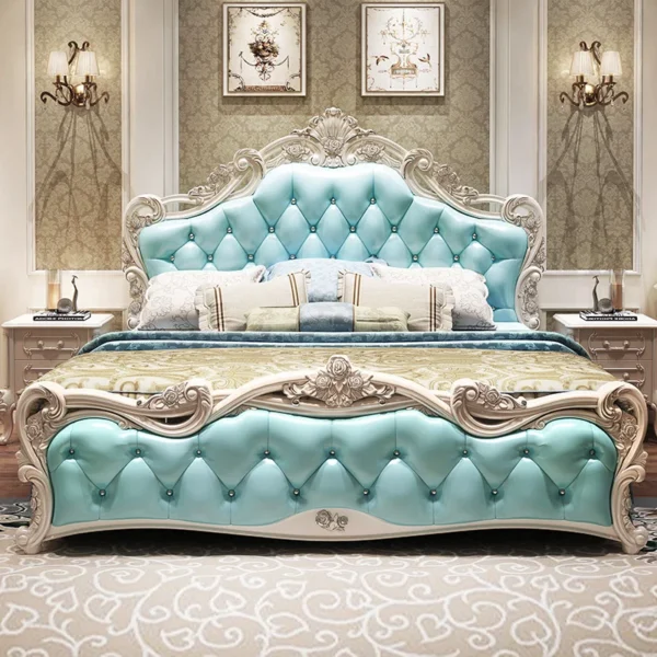 Princess Modern Designer Bedroom Set Double High End Bedding Luxury Bedroom Set Girl Design Letti E Mobili Nordic Furniture - Image 5