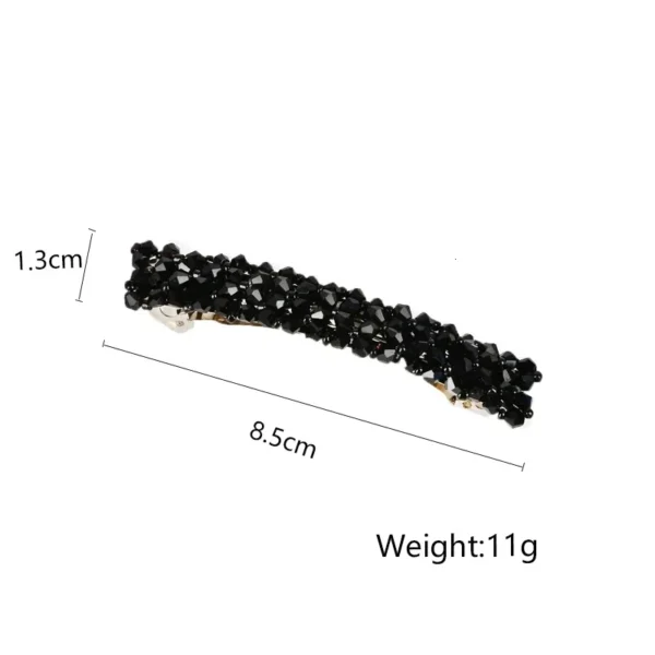 Fashion Crystal Spring Hair Clips Pins Handmade Beads Hair Barrettes For Women Girl Fashion Simple Hair Accessories Headwear - Image 3