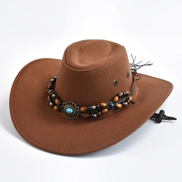 Vintage Big-edge Western Cowboy Hats for Men Women Artificial Suede Gentleman Cowgirl Jazz Hat Sombrero Hombre Cap